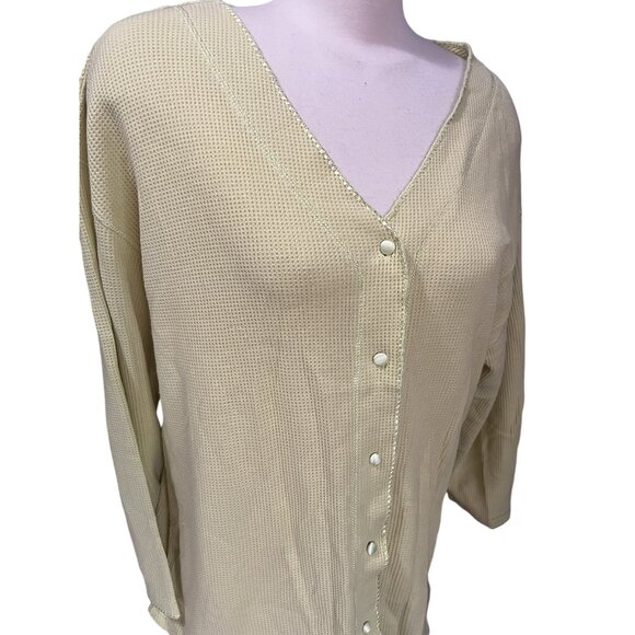 Victoria's Secret V Neck Button Up Long John Casual Sleep Shirt Sz Large Womens - Picture 14 of 14